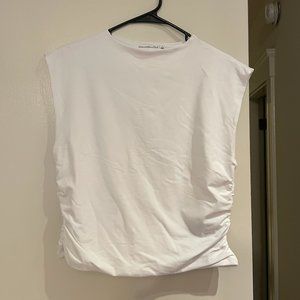 Abercrombie Sleek Seamless Fabric Ruched Mockneck Top